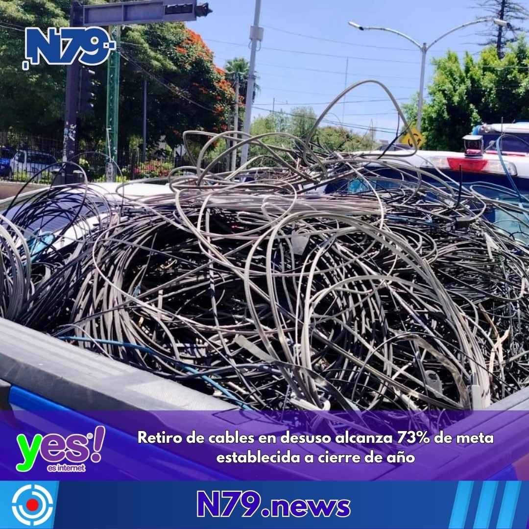 Retiro de cables en desuso alcanza 73% de meta establecida a cierre de año