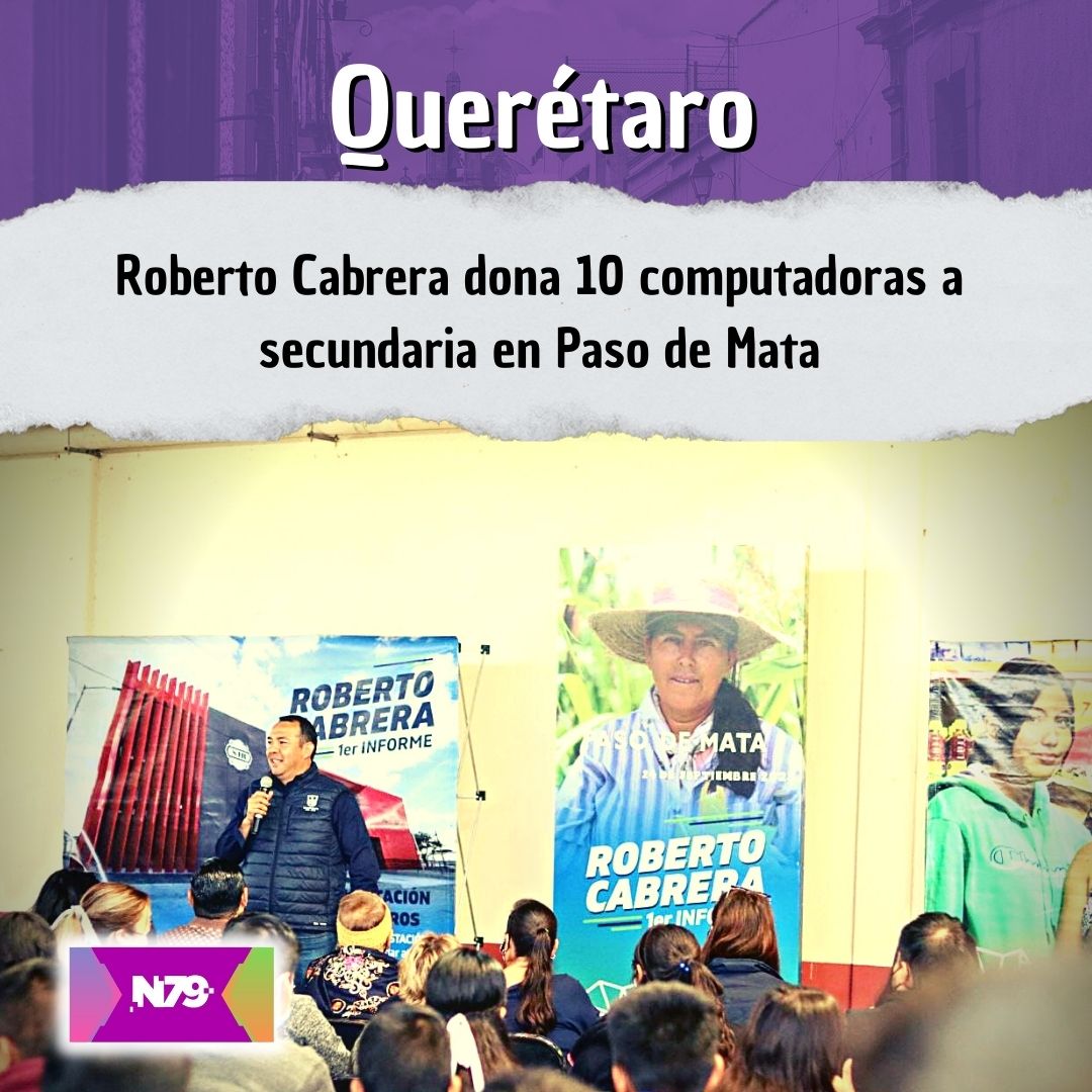 Roberto Cabrera dona 10 computadoras a secundaria en Paso de Mata