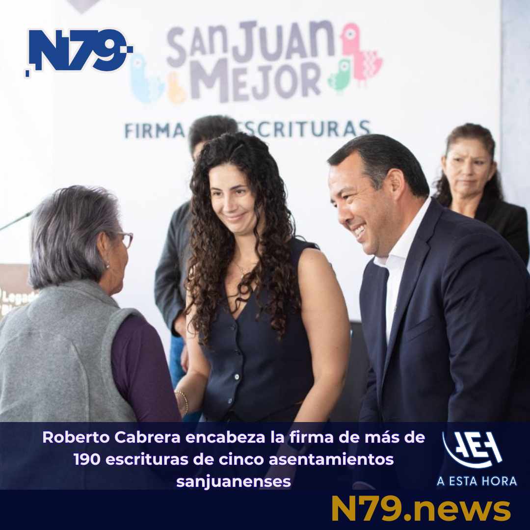 Roberto Cabrera encabeza la firma de más de 190 escrituras de cinco asentamientos sanjuanenses
