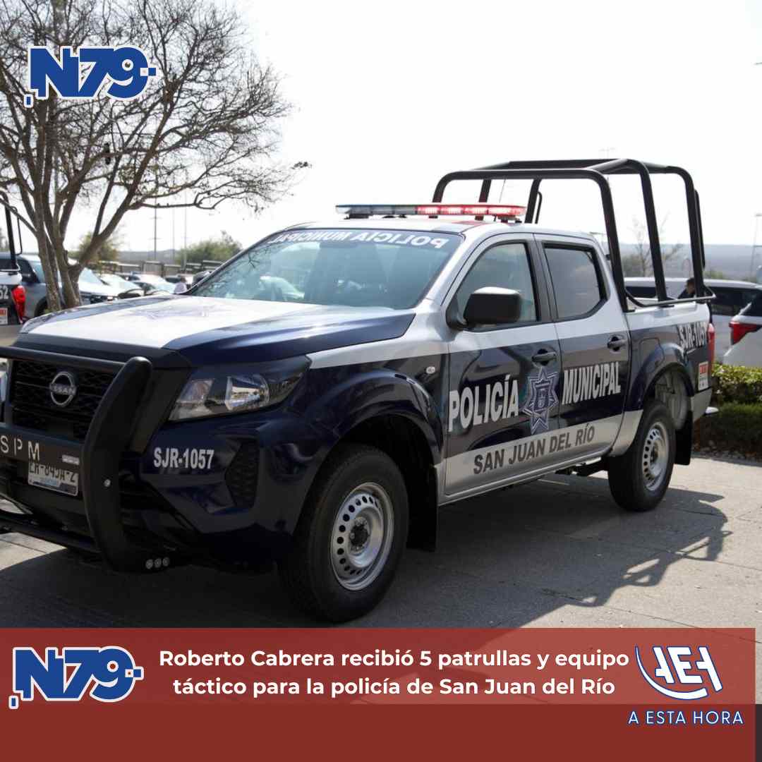 Roberto Cabrera recibió 5 patrullas y equipo táctico para la policía