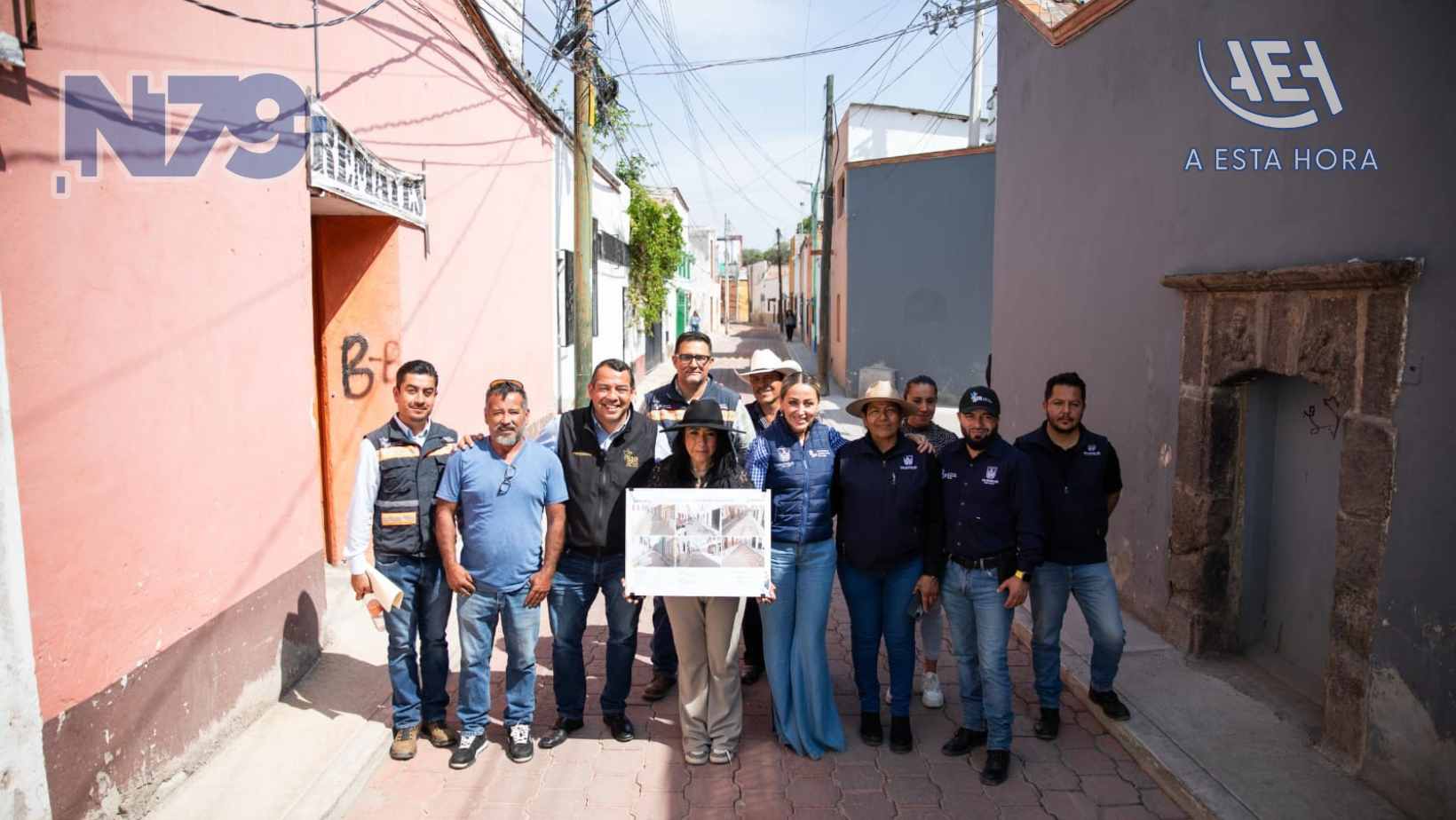Roberto Cabrera supervisa rehabilitación de la calle Luis Montañez en el Centro Histórico de San Juan del Río