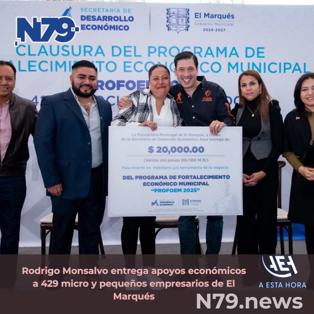 Rodrigo Monsalvo entrega apoyos económicos a 429 micro y pequeños empresarios de El Marqués