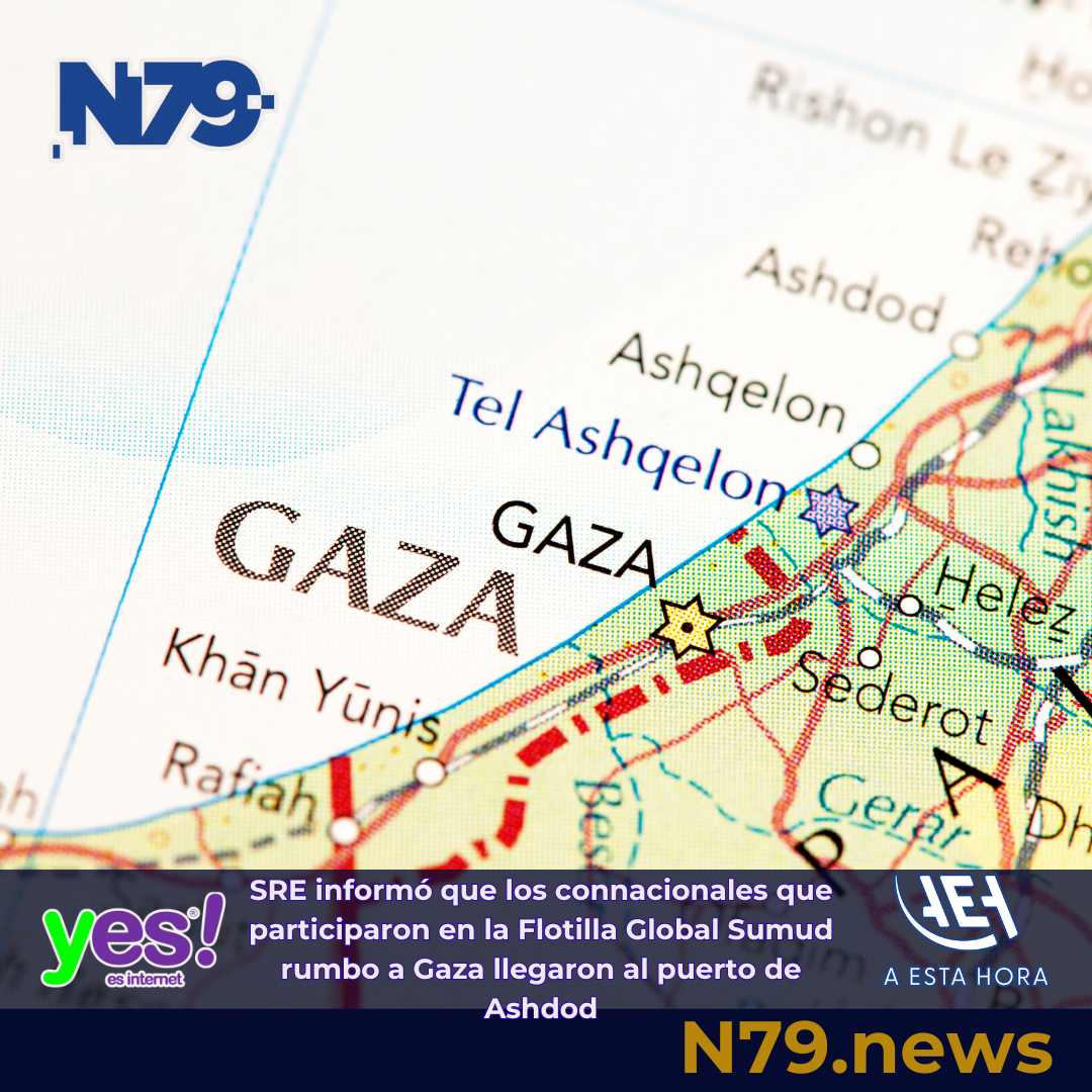 SRE informó que los connacionales que participaron en la Flotilla Global Sumud rumbo a Gaza llegaron al puerto de Ashdod