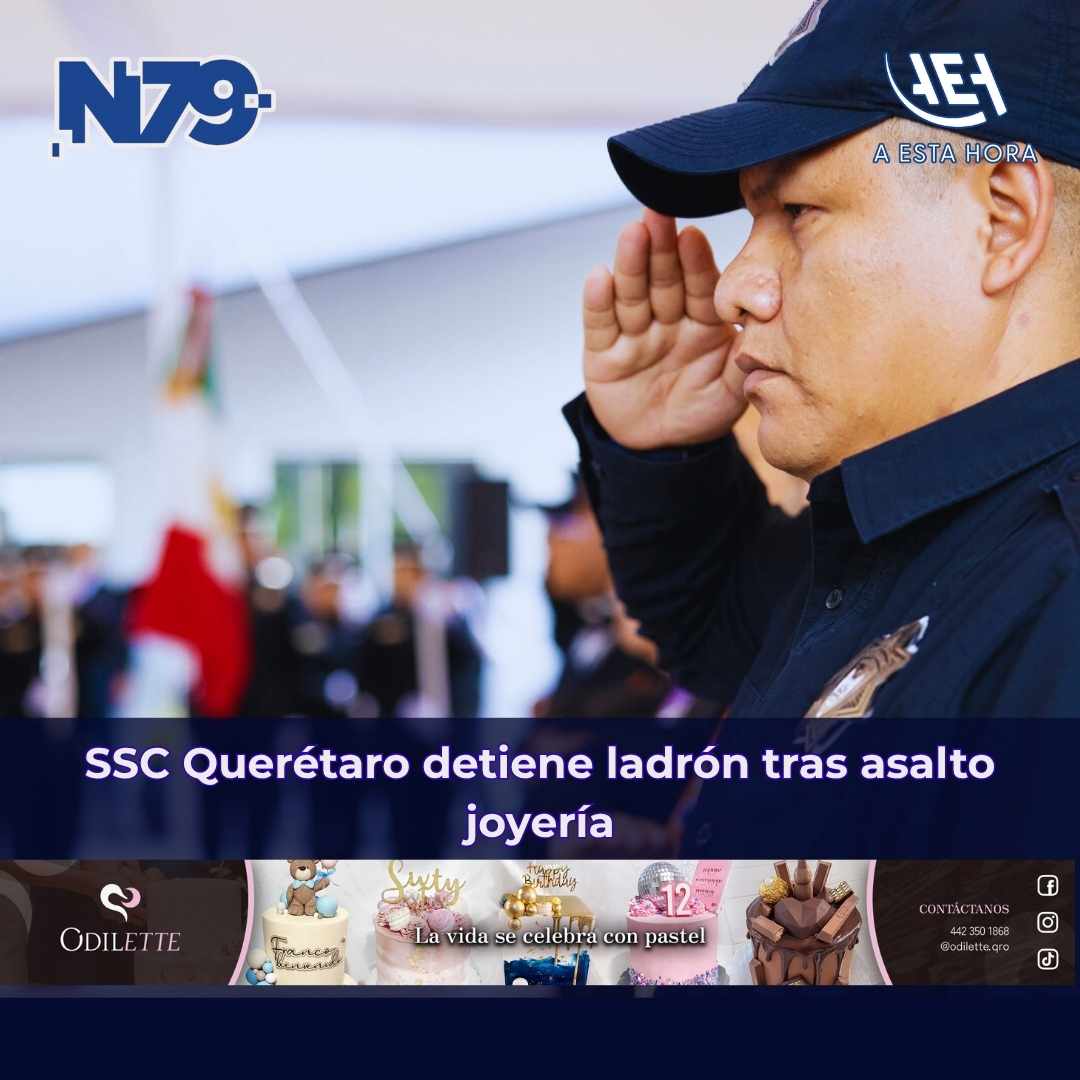 SSC Querétaro detiene ladrón tras asalto joyería