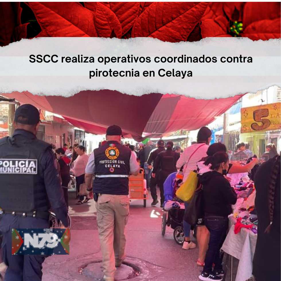 SSCC realiza operativos coordinados contra pirotecnia en Celaya