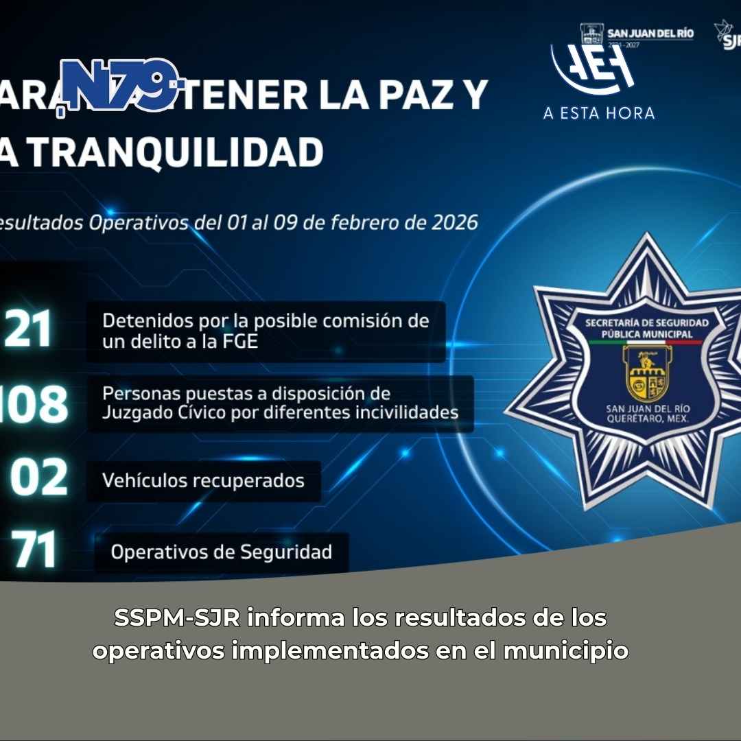 SSPMSJR informa los resultados de los operativos implementad