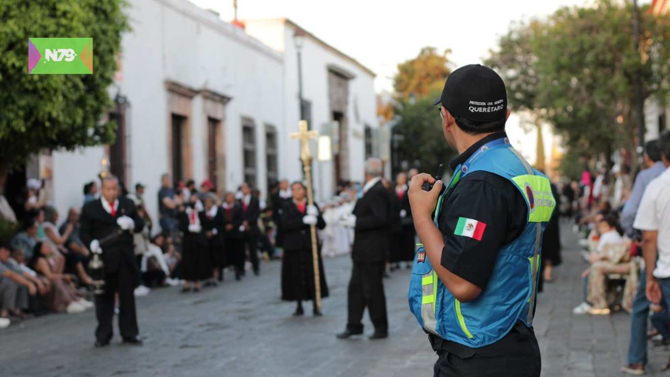 Saldo blanco en la Procesión del Silencio en Querétaro