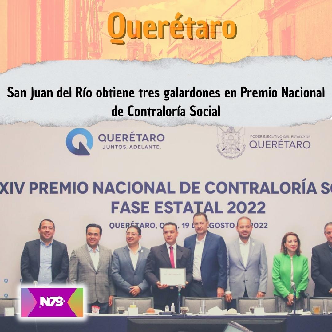 San Juan del Río obtiene tres galardones en Premio Nacional de Contraloría Social