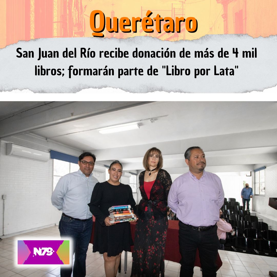 San Juan del Río recibe donación de más de 4 mil libros; formarán parte de Libro por Lata