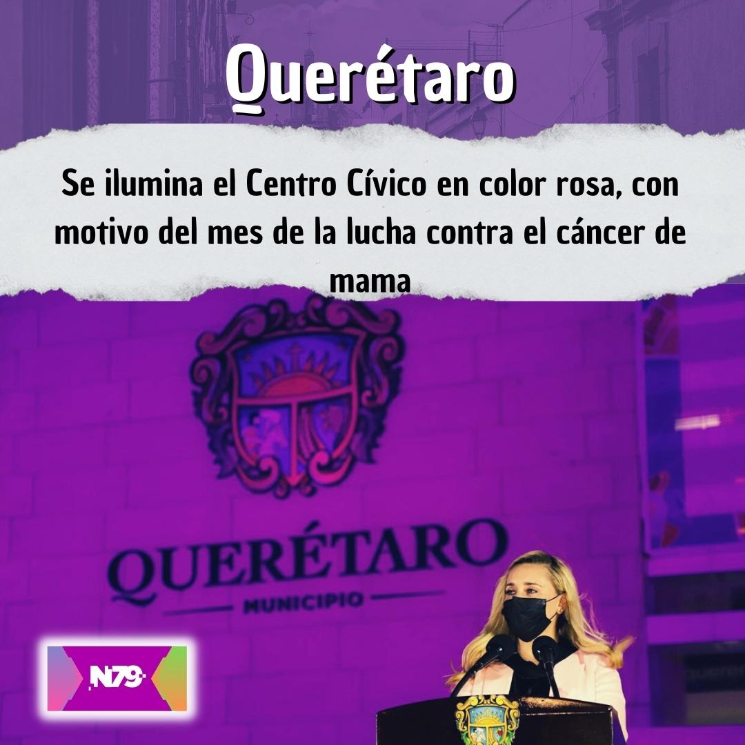 Se ilumina el Centro Cívico en color rosa, con motivo del mes de la lucha contra el cáncer de mama