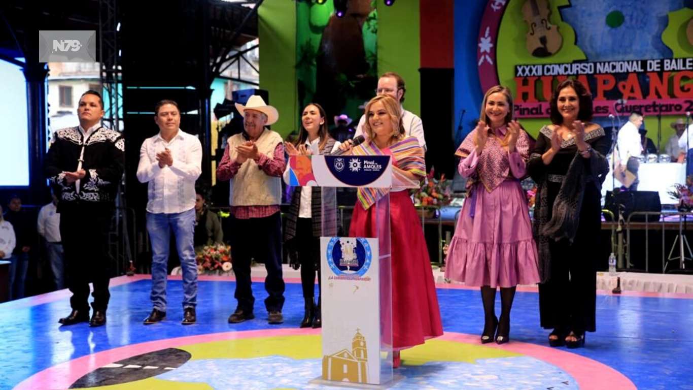 Se inaugura el XXXII Concurso Nacional de Baile de Huapango en Pinal de Amoles.