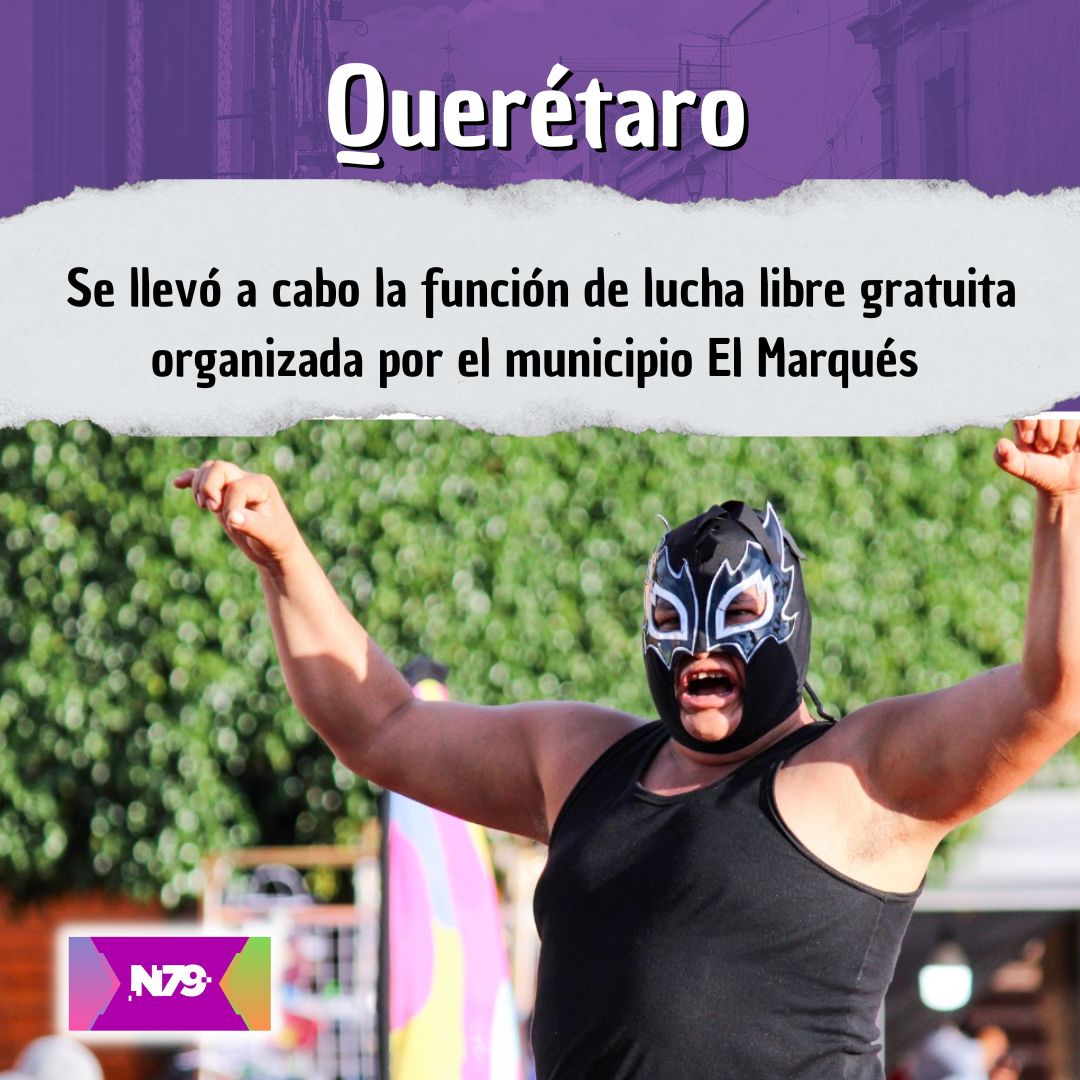Se llevó a cabo la función de lucha libre gratuita organizada por el municipio El Marqués