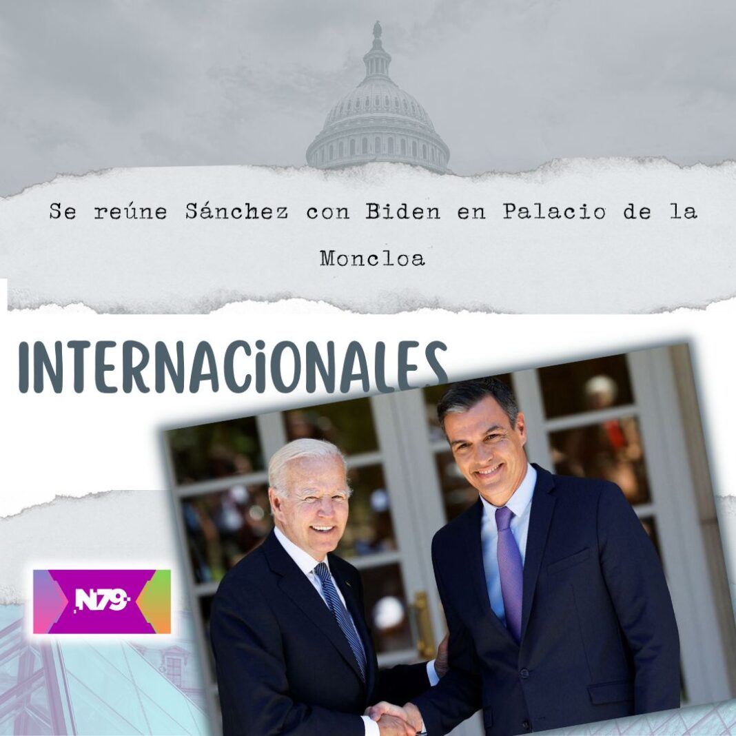 Se reúne Sánchez con Biden en Palacio de la Moncloa