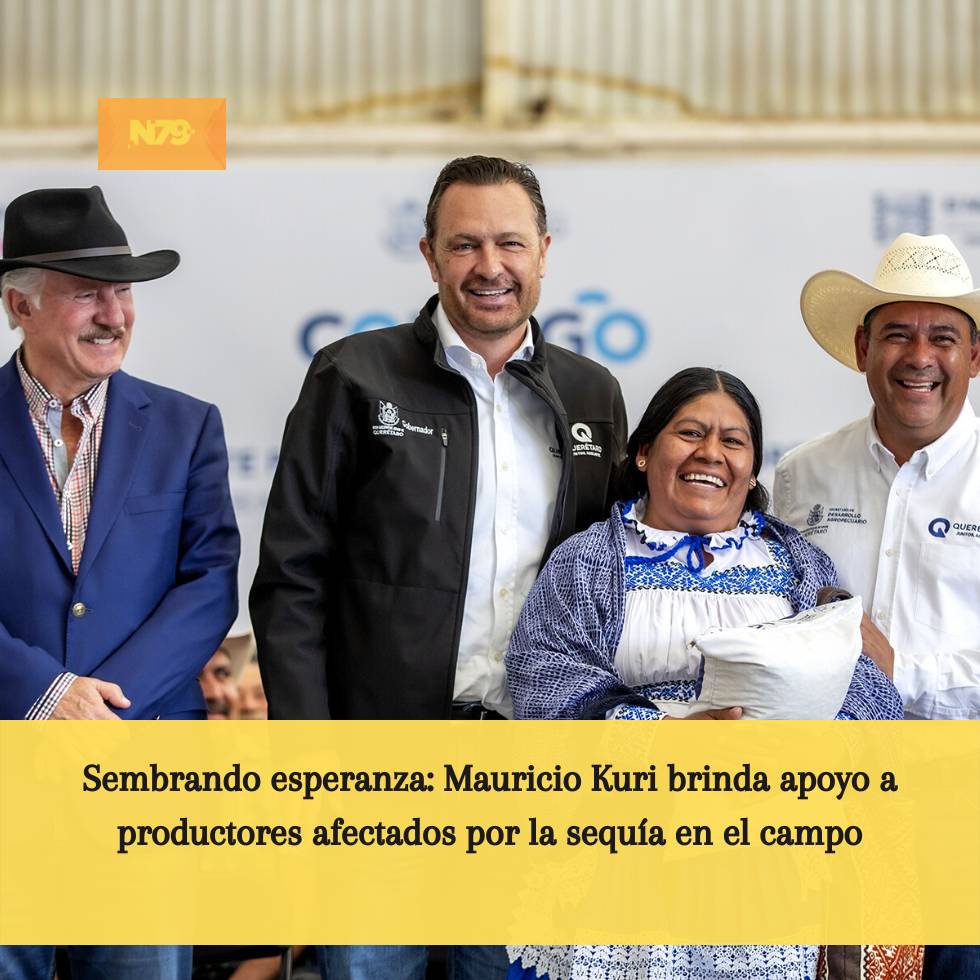 Sembrando esperanza Mauricio Kuri brinda apoyo a productores afectados por la sequía en el campo