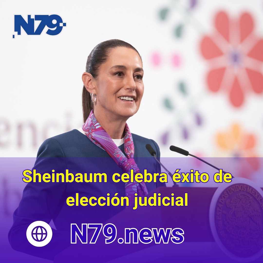 Sheinbaum celebra éxito de elección judicial