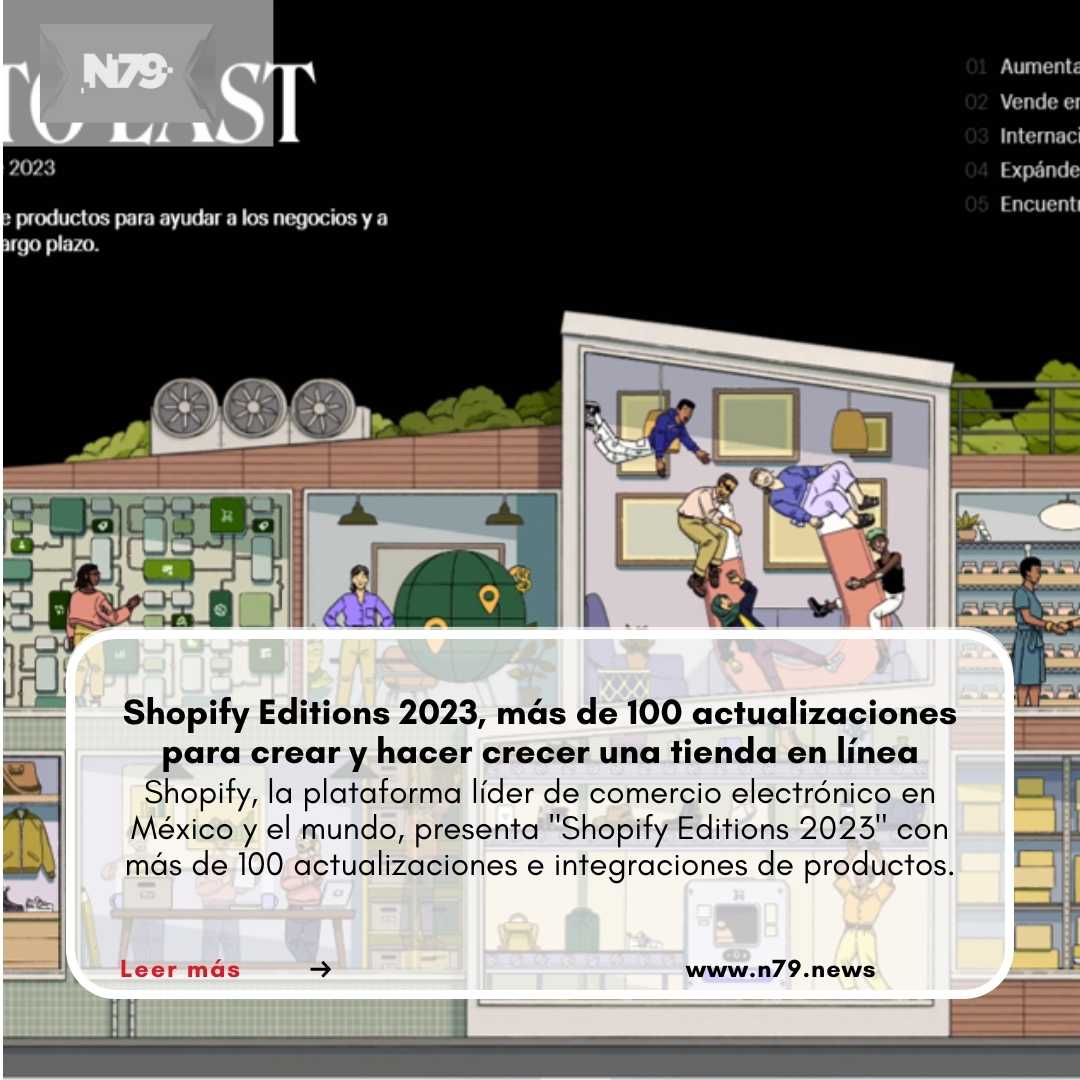 Shopify Editions 2023, más de 100 actualizaciones para crear y hacer crecer una tienda en línea