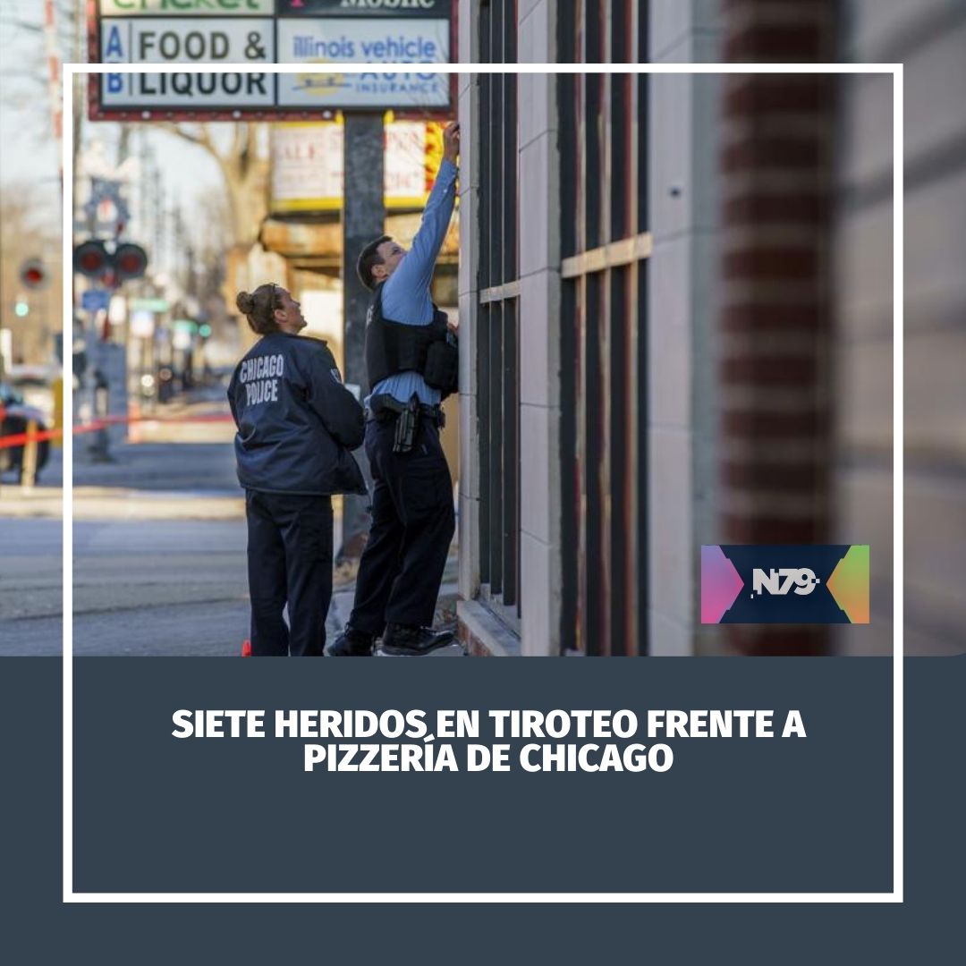 Siete heridos en tiroteo frente a pizzería de Chicago