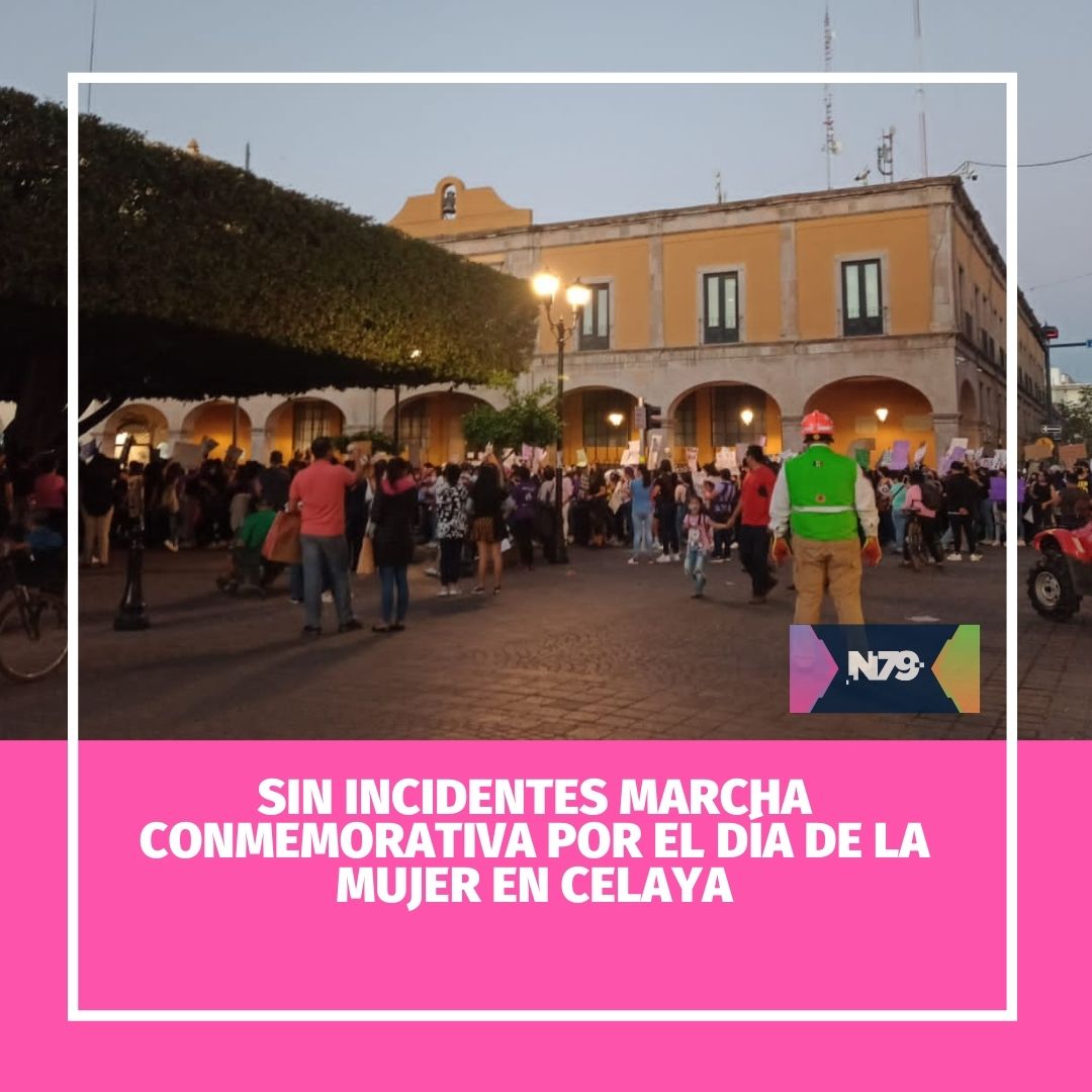 Sin incidentes marcha conmemorativa por el día de la mujer en Celaya