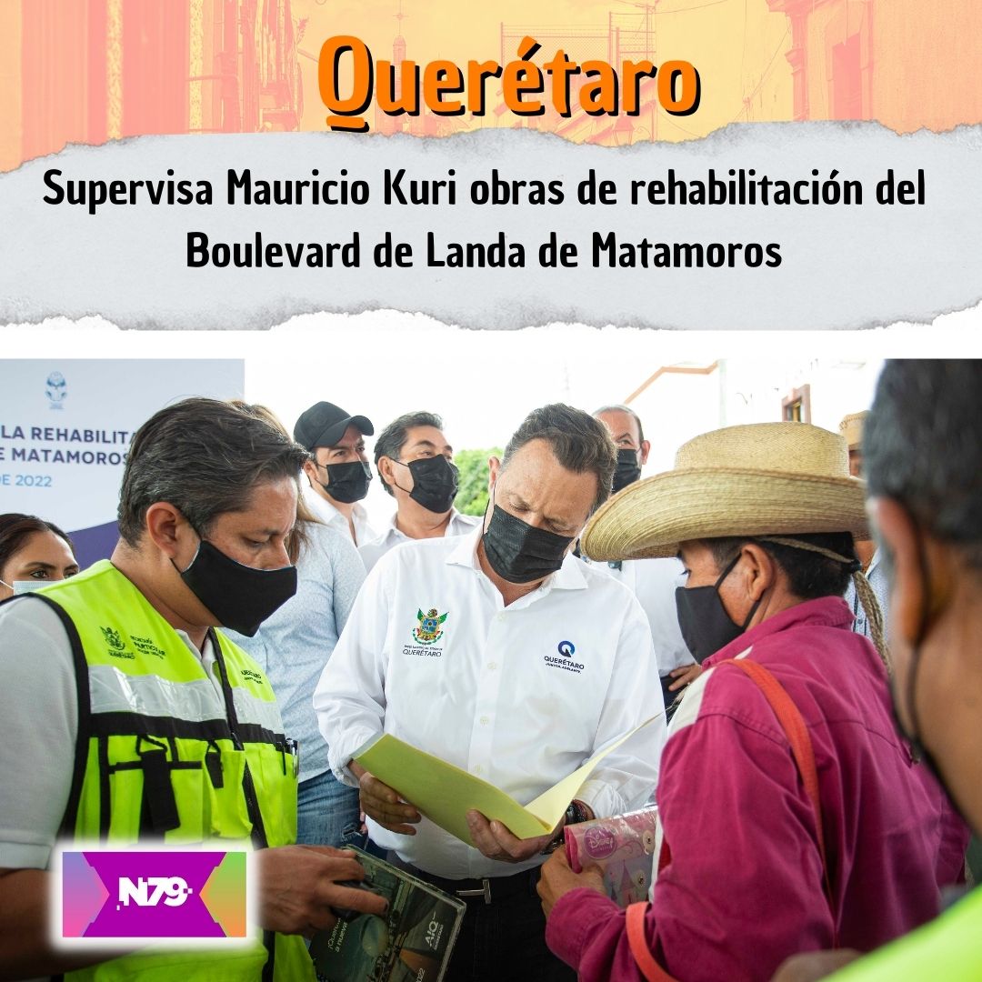 Supervisa Mauricio Kuri obras de rehabilitación del Boulevard de Landa de Matamoros