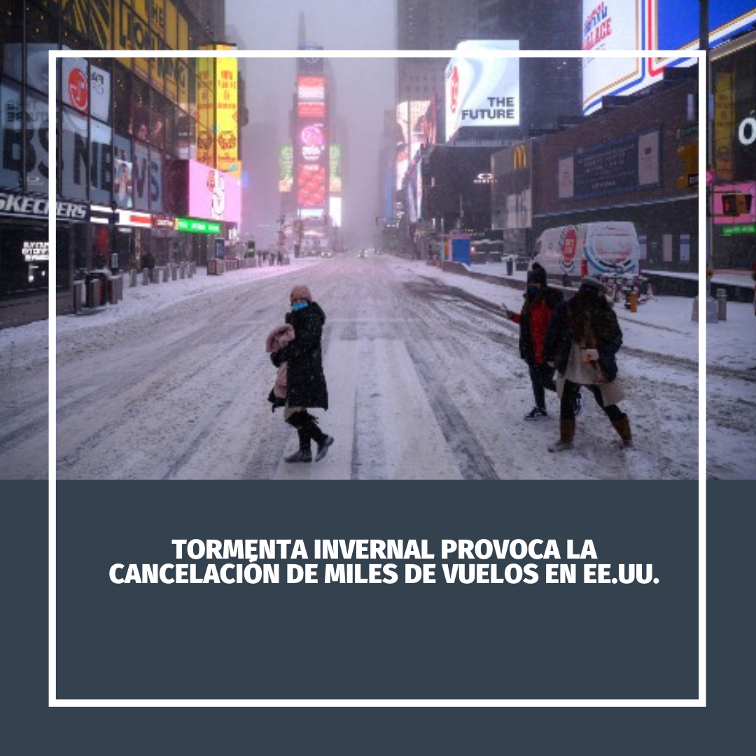 Tormenta invernal provoca la cancelación de miles de vuelos en EE.UU.