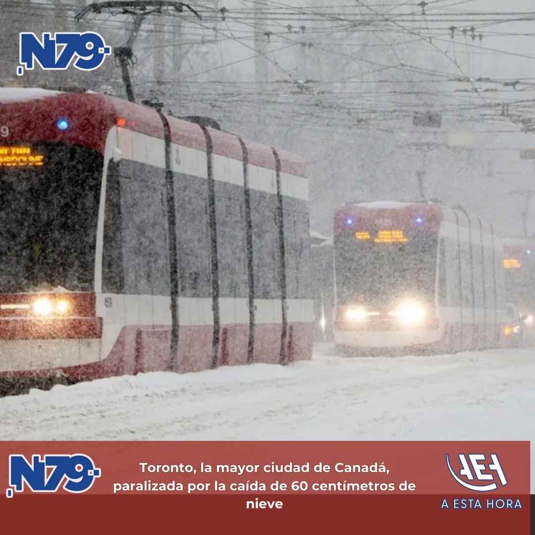 Toronto, la mayor ciudad de Canadá, paralizada por la caída de 60 centímetros de nieve