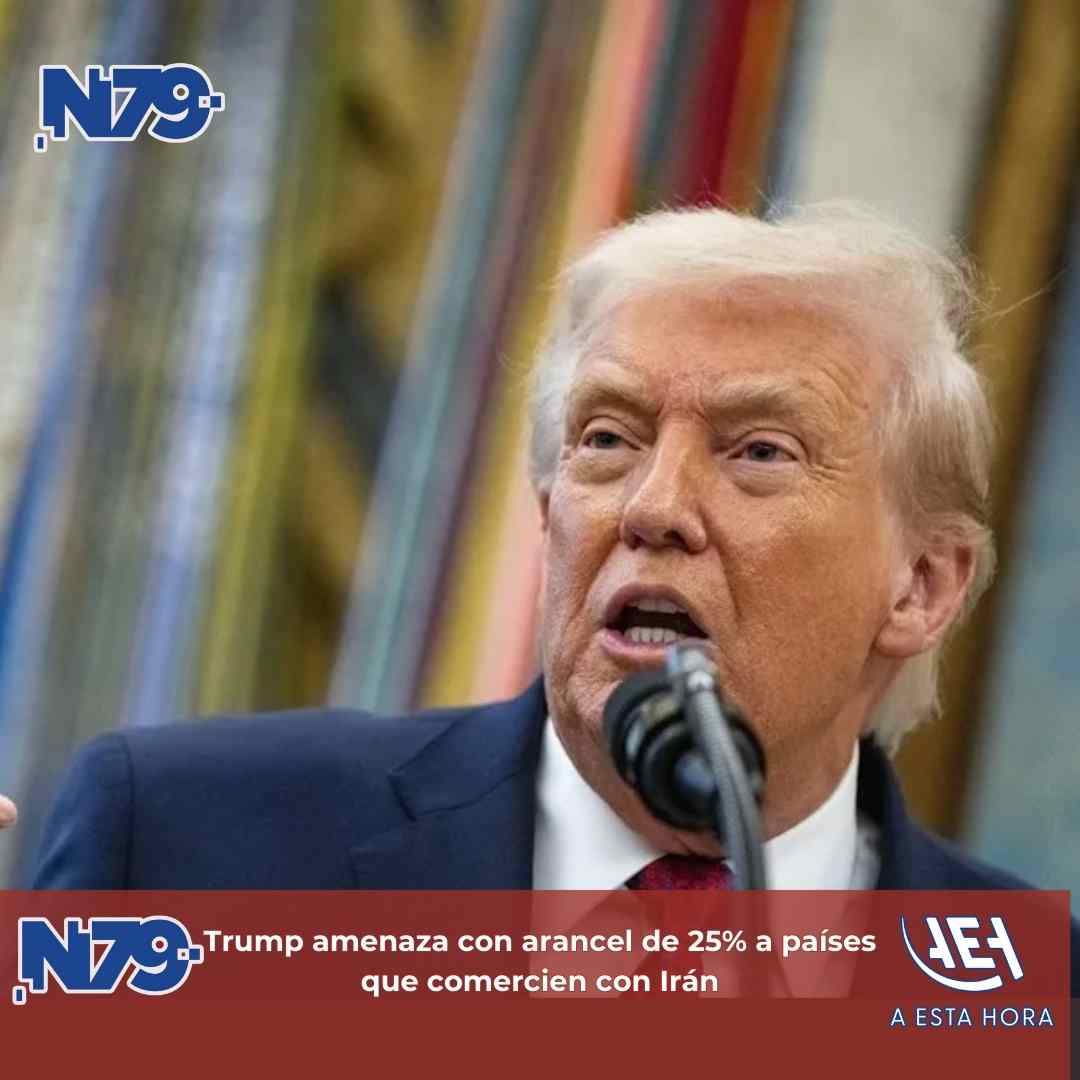 Trump amenaza con arancel de 25% a países que comercien con Irán