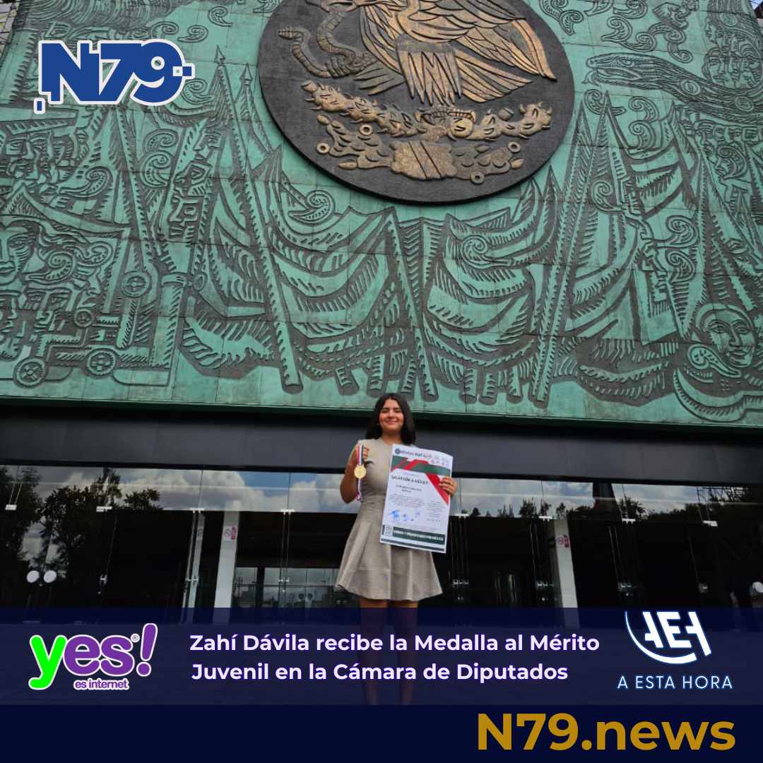 Zahí Dávila recibe la Medalla al Mérito Juvenil en la Cámara de Diputados